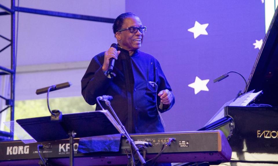 Herbie Hancock performs at the Bonnaroo music and arts festival on 19 June in Manchester, Tennessee.