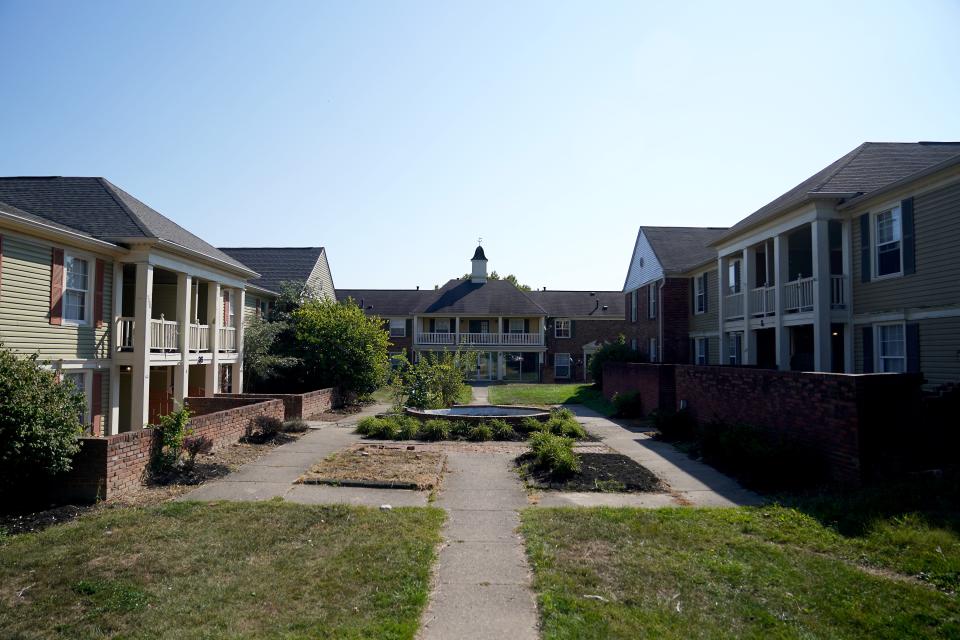 The company which manages the Williamsburg Apartment complex in Hartwell, is being sued by the City of Cincinnati for its lack of upkeep of the property, pictured, Wednesday, Sept. 20, 2023, in the Hartwell neighborhood of Cincinnati.