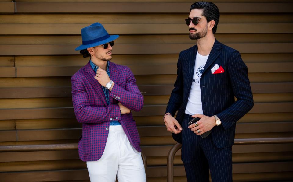 Guests seen at the Pitti Immagine Uomo 102 at Fortezza Da Basso on June 16, 2022 in Florence, Italy - Christian Vierig