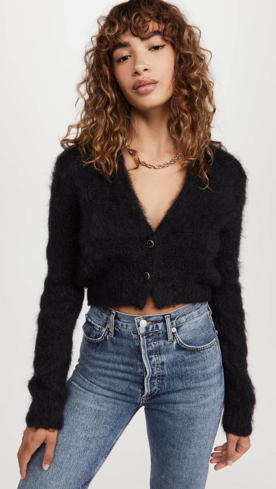 <p>Get yourself something designer for the winter with this <span>Marc Jacobs Hairy Cropped Mohair Cardigan</span> ($263, originally $375). The cropped silhouette is modern, while the fabric is soft and cold-weather friendly. You really can't go wrong wearing it everywhere.</p>
