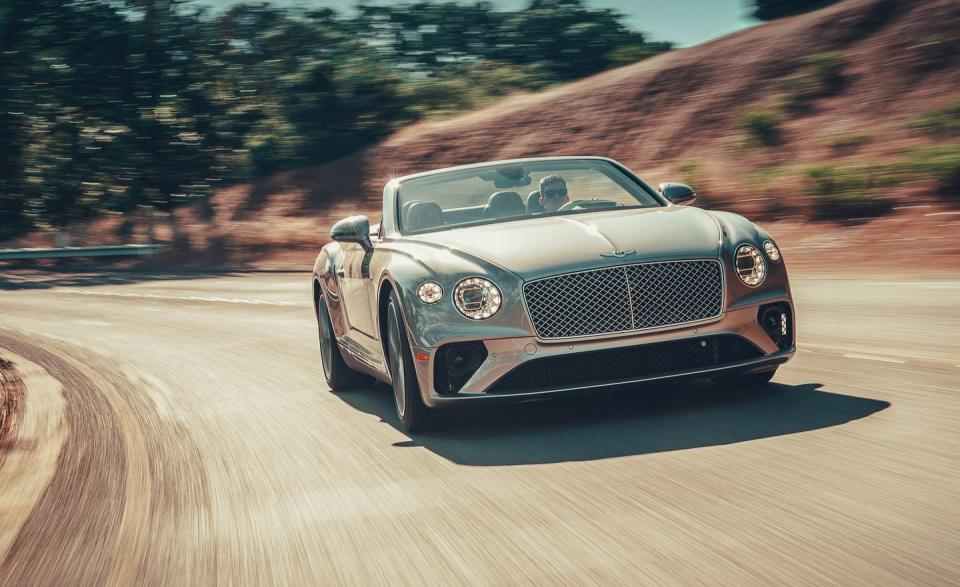 <p>For such a big, beefy car, the Continental GT V8 handles more spryly than its predecessor. The V8 turns in more aggressively than the notably heavier W12 model, too. </p>