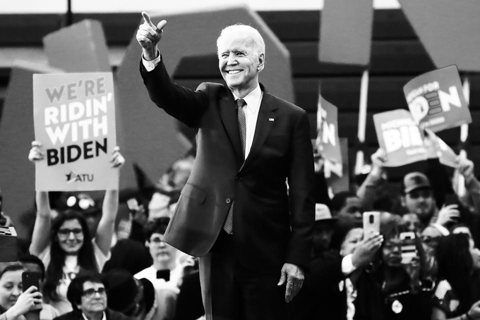 Former Vice President Joe Biden speaks during a campaign rally in Detroit in March.