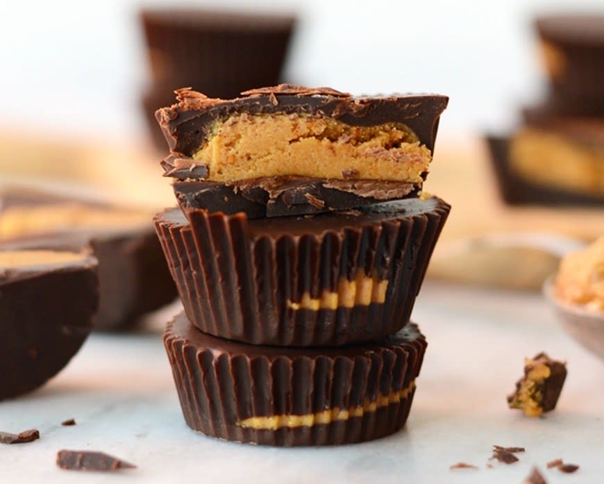 Healthy Peanut Butter Cups from Fit Foodie Finds