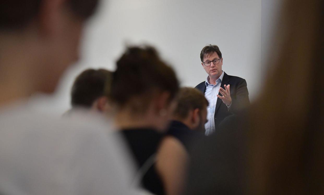 Facebook's vice president Nick Clegg holds a speech at the Hertie School of Governance in Berlin on June 24, 2019: TOBIAS SCHWARZ/AFP via Getty Images