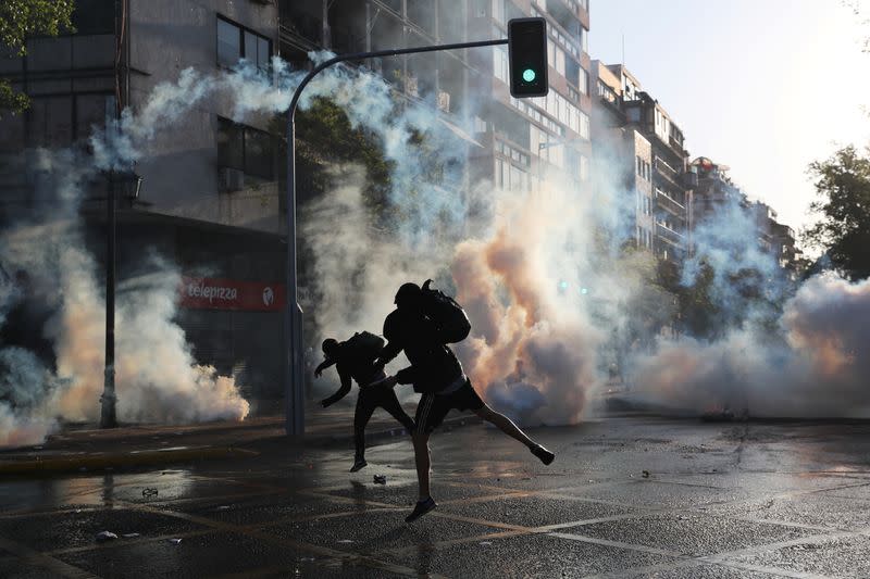 Protest against Chile's government, in Santiago