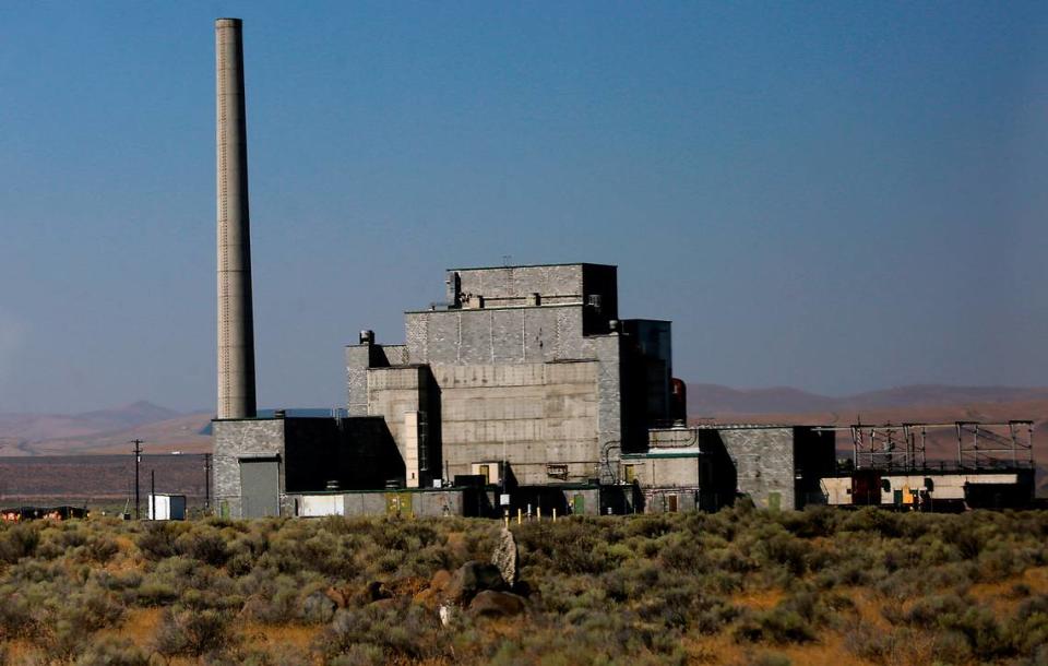Historic B Reactor building on the Hanford Nuclear Site near Richland, WA in August, 2022
