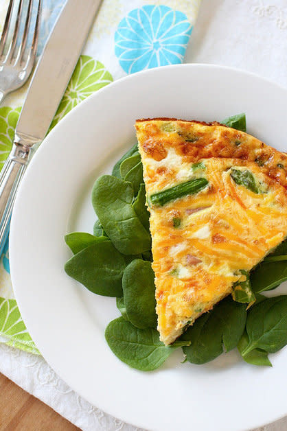 <strong>Get the <a href="http://www.annies-eats.com/2012/04/09/ham-and-cheddar-frittata/" target="_blank" rel="noopener noreferrer">ham and cheddar frittata recipe</a> by Annie's Eats.</strong>