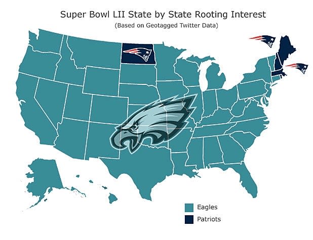 Super Bowl 2023: Map of US States Rooting for Chiefs Vs Eagles