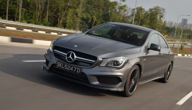 Guerilla warfare? No, just a CLA 45 AMG driving past (Credit: CarBuyer Issue 220)