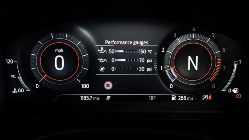 梅修文分享，儀表板上的機油壓力表可以作為換油時間點的判斷標準之一。(圖片來源/ Ford)