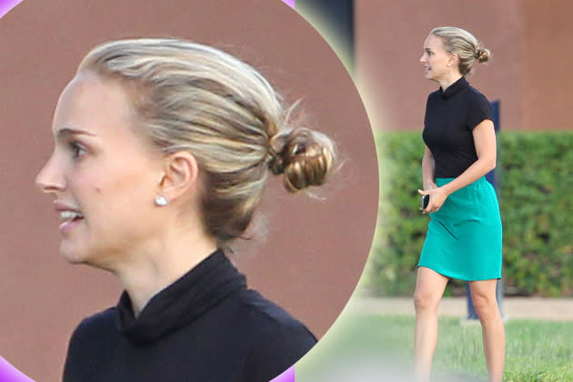 Natalie Portman mit blonden Haaren am Set in Austin. (Bild: Splash News)