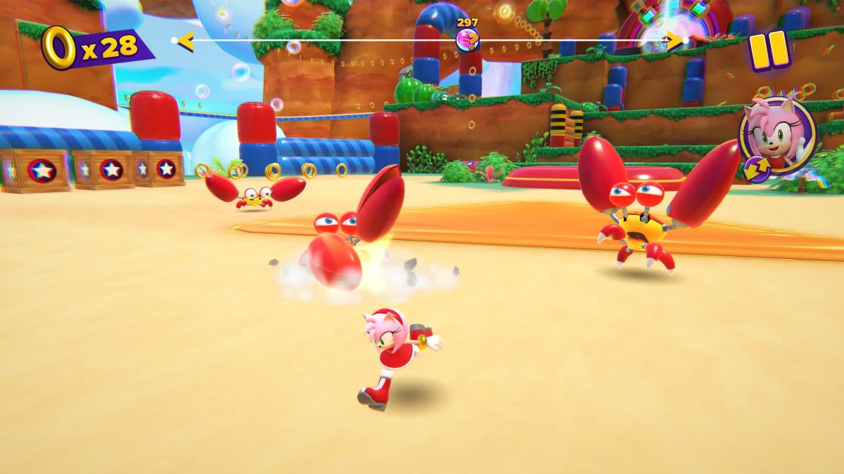 Sonic Dream Team features many different playable characters.<p>Sega / Apple</p>