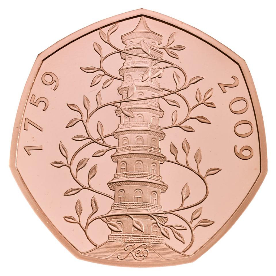 A Kew Gardens 50p trial piece (Royal Mint/PA)