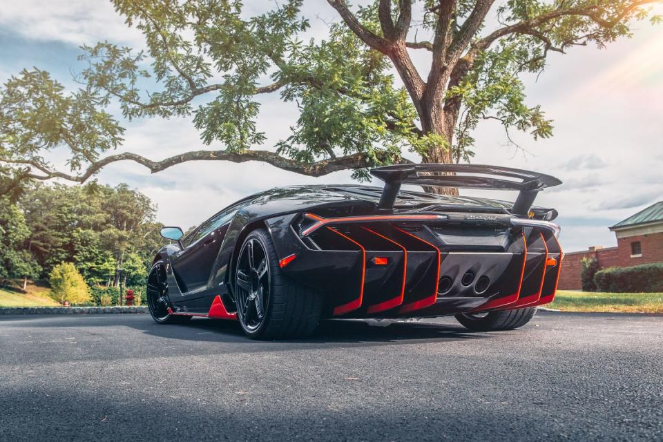 <p>People use the term "spaceship" too often when it comes to describing low-slung supercars, but in the case of the Centenario, we think it actually applies. It looks unlike anything else on the road, and delivers <a href="https://www.roadandtrack.com/new-cars/first-drives/a13786264/lamborghini-centenario-first-drive/" rel="nofollow noopener" target="_blank" data-ylk="slk:an equally bespoke driving experience;elm:context_link;itc:0;sec:content-canvas" class="link ">an equally bespoke driving experience</a>. </p>