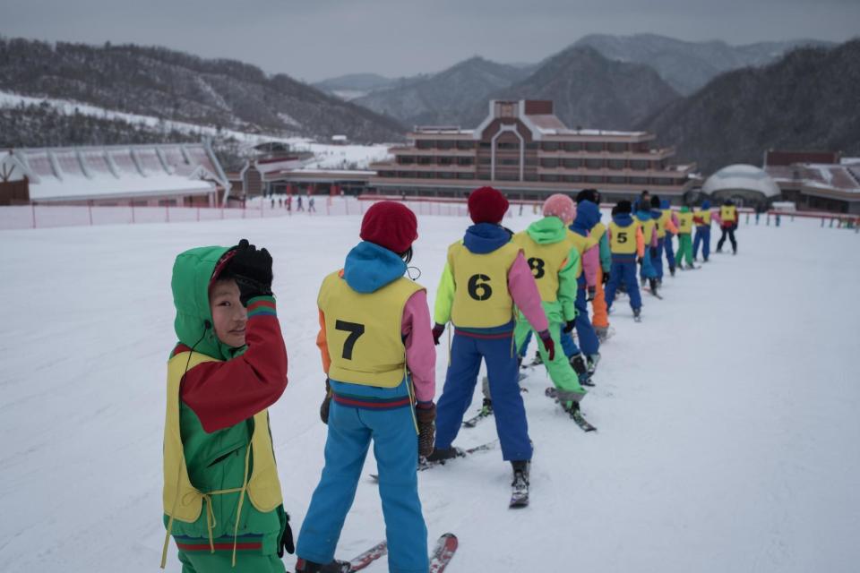 Children at Masikryong Ski Resort in North Korea: Ed Jones/Getty Images