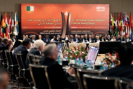 Participants attend the end session of the 15th International Energy Forum Ministerial (IEF15) in Algiers, Algeria September 28, 2016. REUTERS/Ramzi Boudina