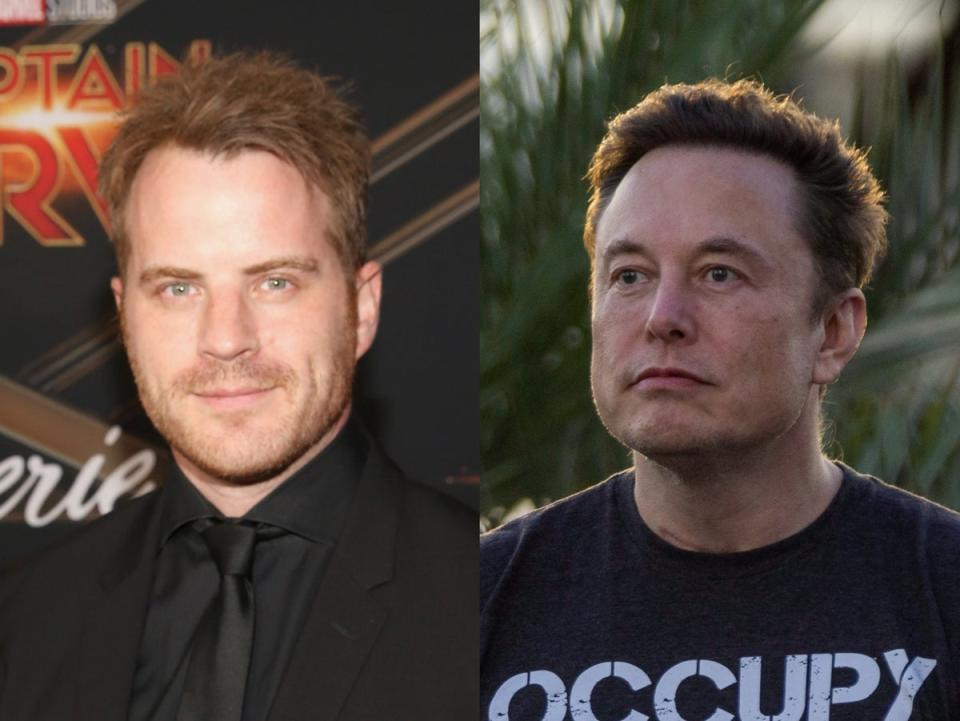 Rob Kazinsky and Elon Musk (Getty)