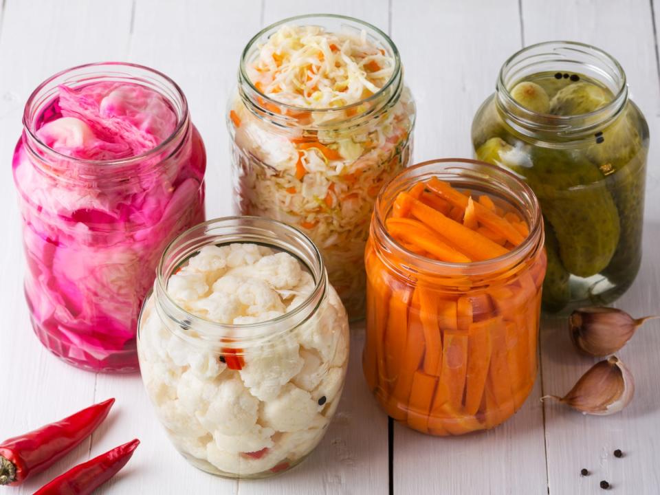 probiotics sauerkraut pickles kimchi