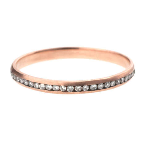 Style 28029, 18K rose gold band with 1.26 carats of diamonds, $4,850, Kwiat