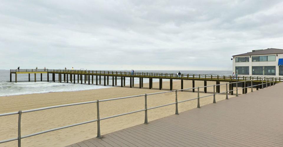 A conceptual design of the future Long Branch pier. The city is using a $3.5 million grant from New Jersey's Boardwalk Preservation Fund to build a new pier at the beach. The city had a pier for 100 years until a fire destroyed it in June 1987.