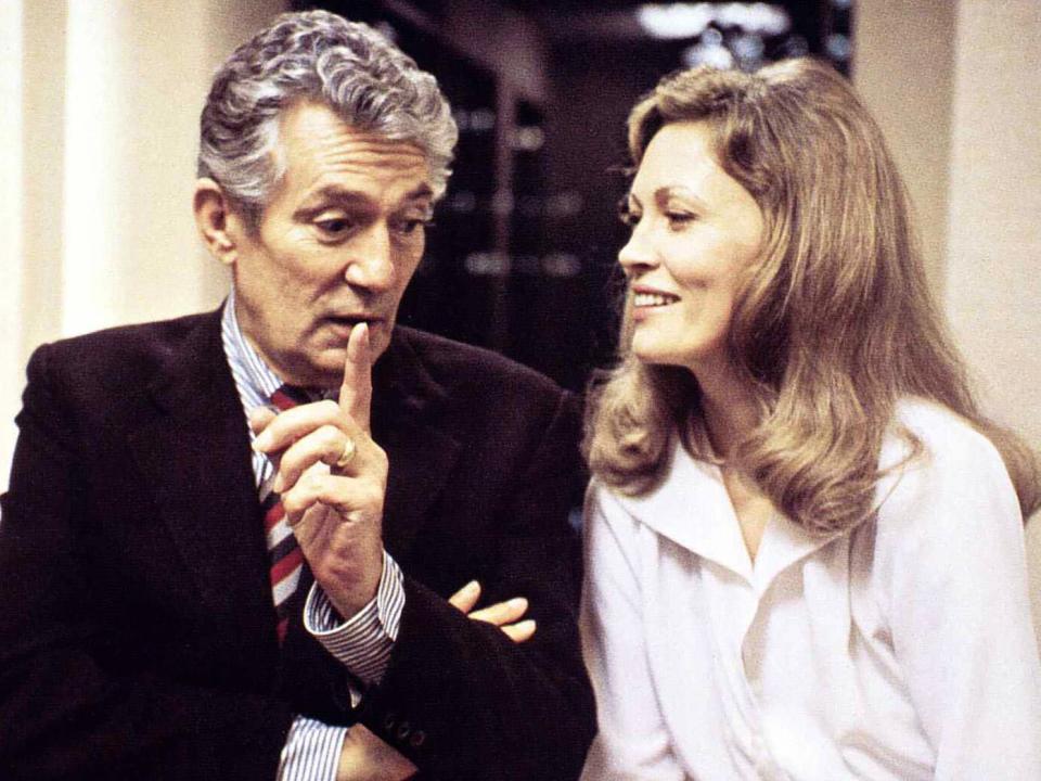 Peter Finch and Faye Dunaway in Network movie 1976 United Archives via Getty Images