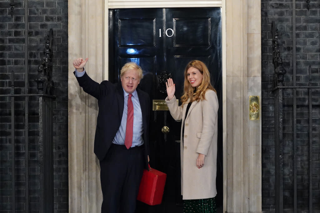 Boris Johnson and Carrie Symonds have welcomed a Downing Street baby. (Getty Images)