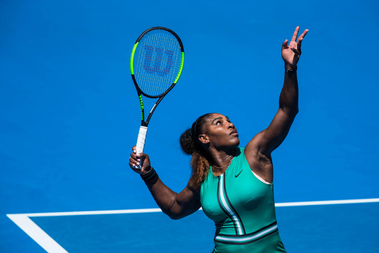 Serena Williams during day ten match of the 2019 Australian Open on January 23, 2019 at Melbourne Park Tennis Centre Melbourne, Australia (Photo by Chaz Niell/Icon Sportswire/Getty Images)