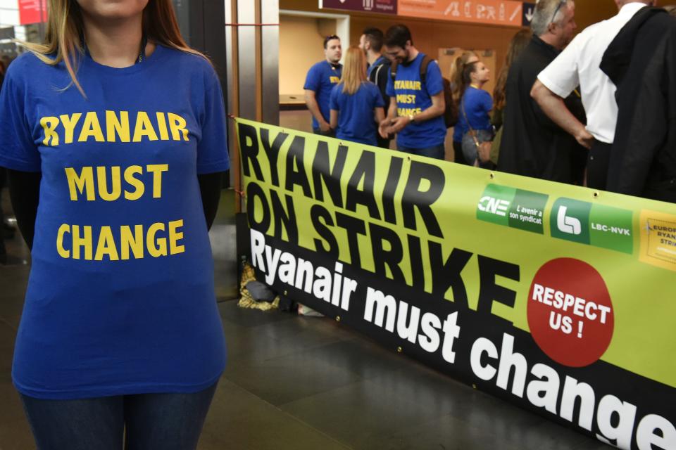 Ryanair has been plagued by strikes for months, leading to hundreds of cancelled flights. Photo: John Thys/Getty Images