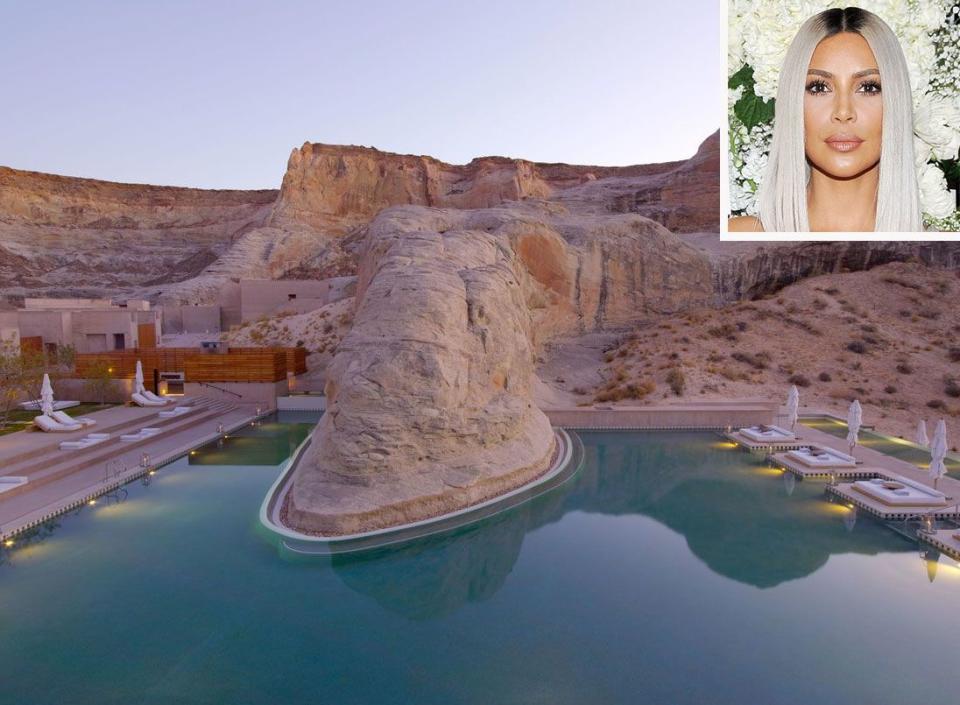 <p><strong>Location:</strong> Canyon Point, Utah</p> <p>Kim Kardashian West spent her birthday at the exclusive Amangiri Resort in Utah. Other celeb fans include Drew Barrymore, Rosie Huntington-Whitely, and Kendall and Kylie Jenner.</p>