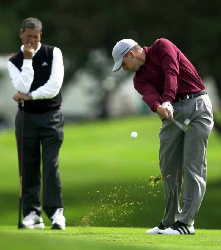 Sergio Garcia has been coached by his father Victor Garcia since he was three years old. (AP)