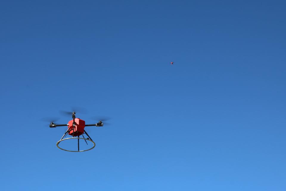 Two Scout Drones Flying Autonomously