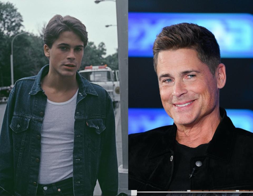 If you didn't have a poster of Rob Lowe in the 80s, did you even do the 80s? Pictured left in 1983 and right in 2020. (Getty)