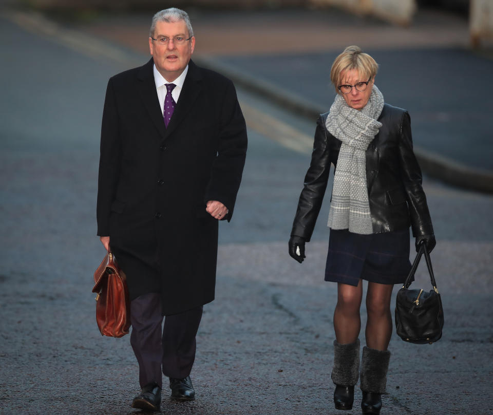 Former Sheffield Wednesday club secretary Graham Mackrell, who is charged with contravening the Hillsborough stadium’s safety certificate and a health and safety offence at the 1989 FA Cup semi-final, arriving Preston Crown Court. (Peter Byrne/PA Wire)