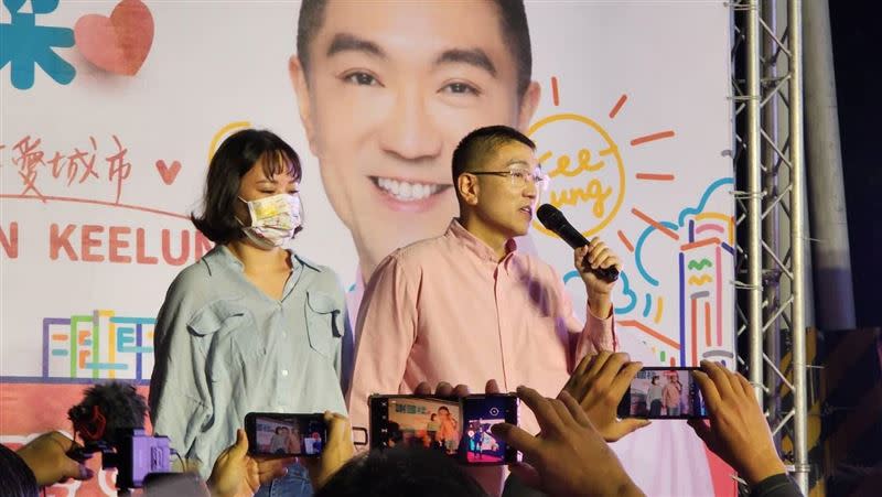 國民黨候選人謝國樑以96784票勝出，當選基隆市長。（圖／記者鍾志鵬攝影）