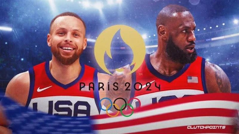 美國巴黎奧運男籃名單陣容強大。（圖／翻攝自ClutchPoints推特）