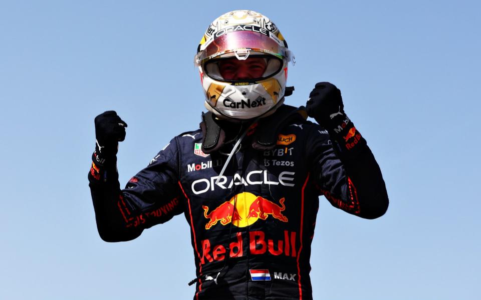 Race winner Max Verstappen of the Netherlands and Oracle Red Bull Racing celebrates in parc ferme during the F1 Grand Prix of Spain at Circuit de Barcelona-Catalunya on May 22, 2022 in Barcelona, Spain - Mark Thompson/Getty Images