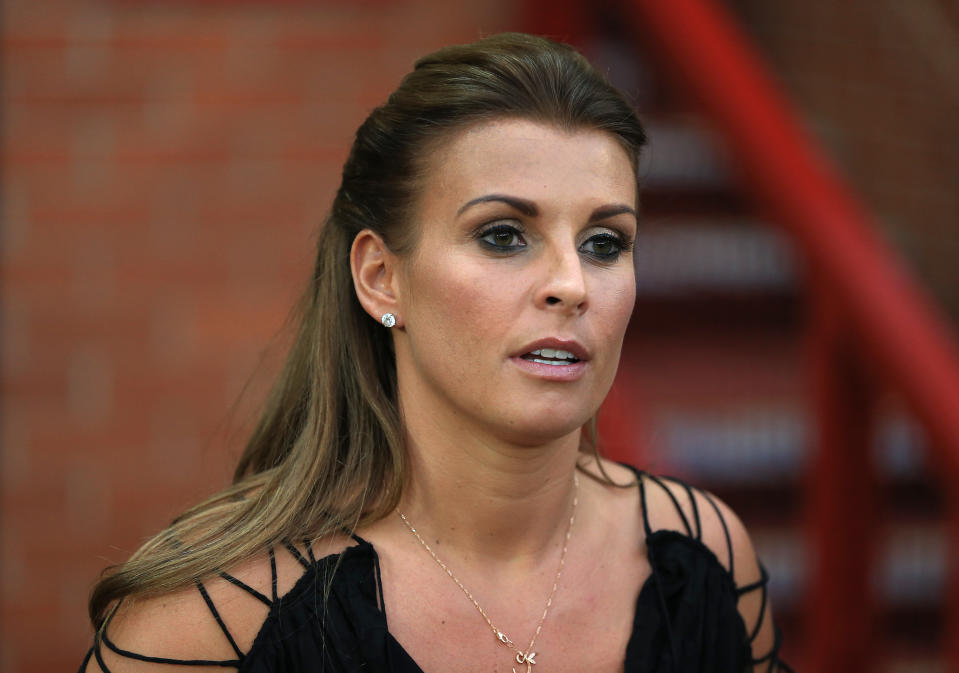 Coleen Rooney, wife of Manchester United's Wayne Rooney before the game.