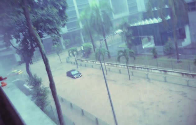 Flash floods strike Singapore, mainly in Western parts. (Twitter photo)