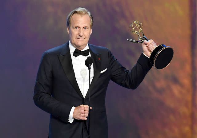 Kevin Winter/Getty Jeff Daniels accepts an Emmy Award in 2018 for outstanding supporting actor in a limited series for his performance in 'Godless.'