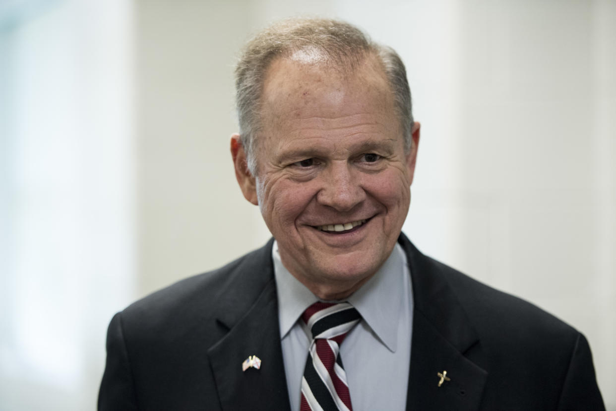 GOP candidate for U.S. Senate Roy Moore speaks during a candidates' forum in Valley, Ala., on Thursday, Aug. 3, 2017. (Photo: Bill Clark via Getty Images)