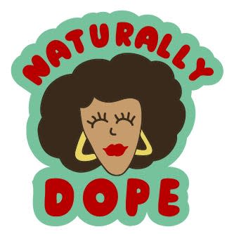 This sticker represents the natural hair movement within the Black community.
