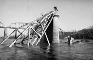 The Herald-Dispatch Archive-APWreckage from the Silver Bridge collapse at Point Pleasant, W.Va.