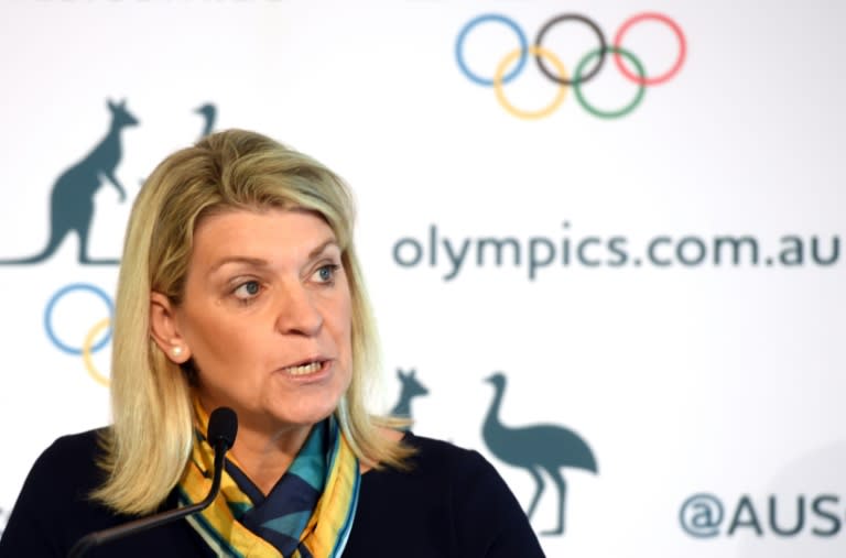 Kitty Chiller, the chef de mission for Australia's Olympic team, speaks during a press conference in Sydney, on July 14, 2016