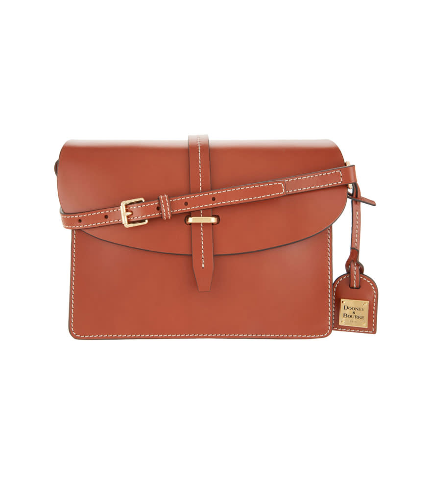 Dooney & Bourke Selleria Florentine Leather Flap Crossbody (Photo: QVC)