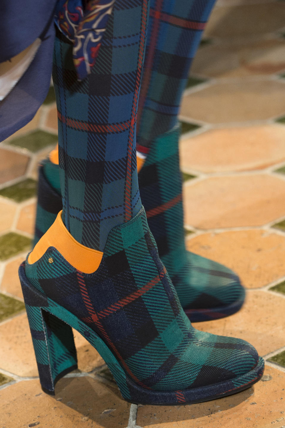 Tartan-Style Heeled Boots, Esteban Cortazar Fall/Winter 2017