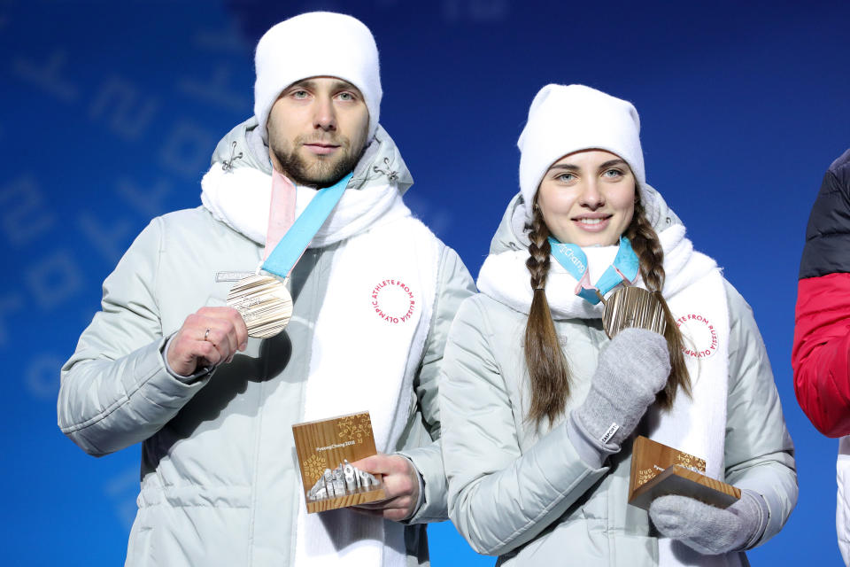 <p><strong>THE BAD</strong><br>Russian Doping:<br>Bronze medalists Aleksandr Krushelnitckii and Anastasia Bryzgalova of Olympic Athletes from Russia were forced to give back their bronze medals after Aleksandr was busted for doping. He had purposefully taken meldonium, a potential performance-enhancing drug that has been prohibited for athlete use since 2016. (Getty Images) </p>