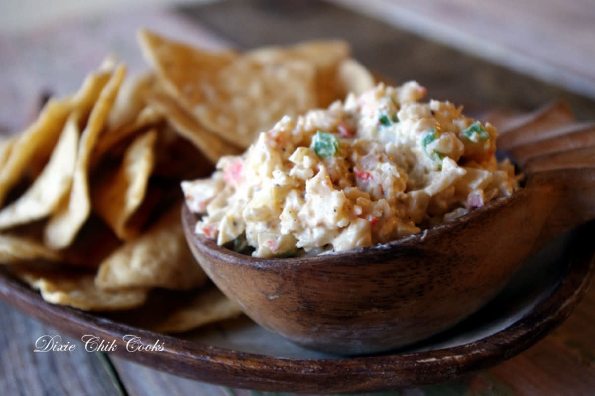 <p>Shea Goldstein</p><p>Pair this crab-filled dip with crackers, pita chips or even fresh veggies.</p><p><strong>Get the recipe: <a href="https://parade.com/1062225/sheagoldstein/creamy-crab-dip-recipe/" rel="nofollow noopener" target="_blank" data-ylk="slk:Creamy Crab Dip;elm:context_link;itc:0;sec:content-canvas" class="link rapid-noclick-resp">Creamy Crab Dip</a></strong></p>