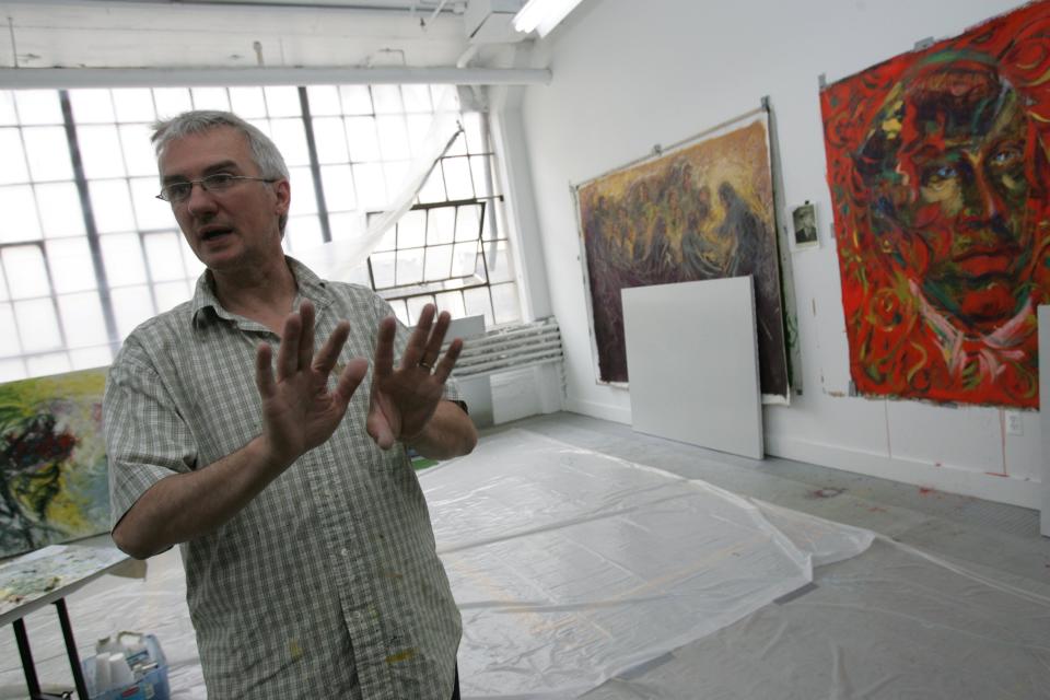 Artist Andrzej Sikora is shown in this 2008 file photo inside his studio at The Russell Industrial Center in Detroit.