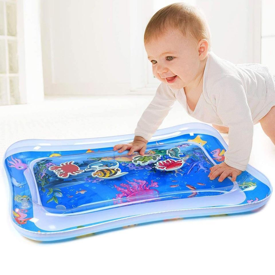 5) MAGIFIRE Tummy Time Baby Water Mat Infant Toys