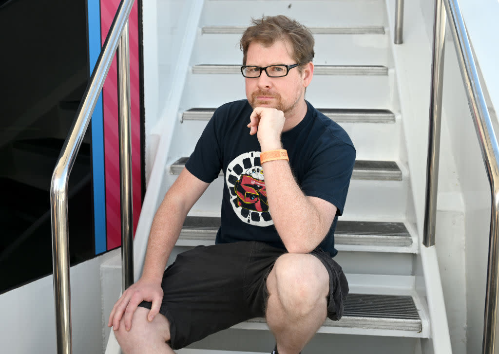 Justin Roiland, pictured in July, voices Rick and Morty. (Photo: Michael Kovac/Getty Images for IMDb)